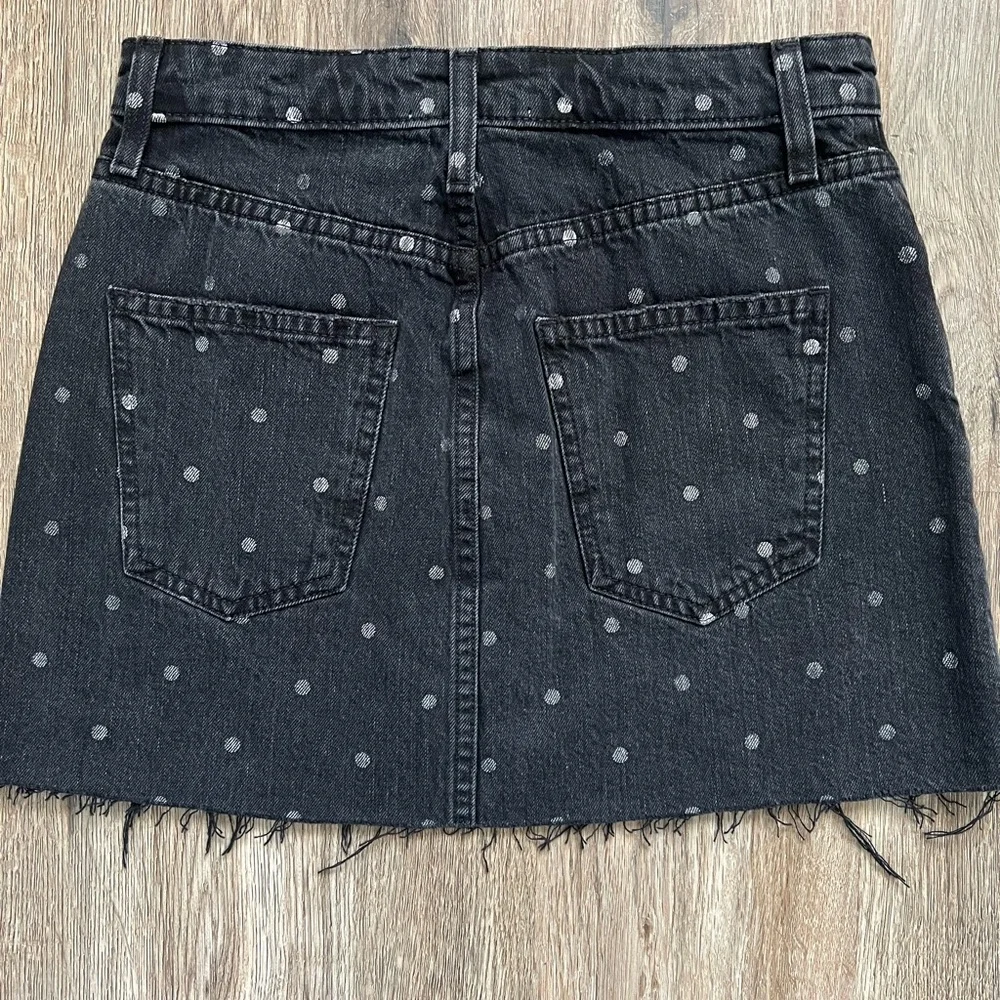 Current/Elliott 5-Pocket Denim Polka Dot Miniskirt Size 26.